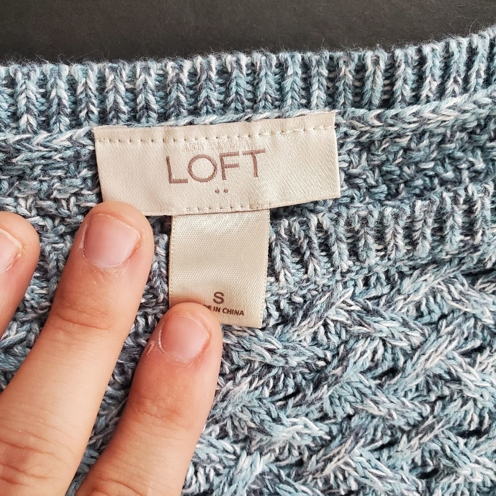 Loft Blue Knit Sweater - Picture 2 of 8